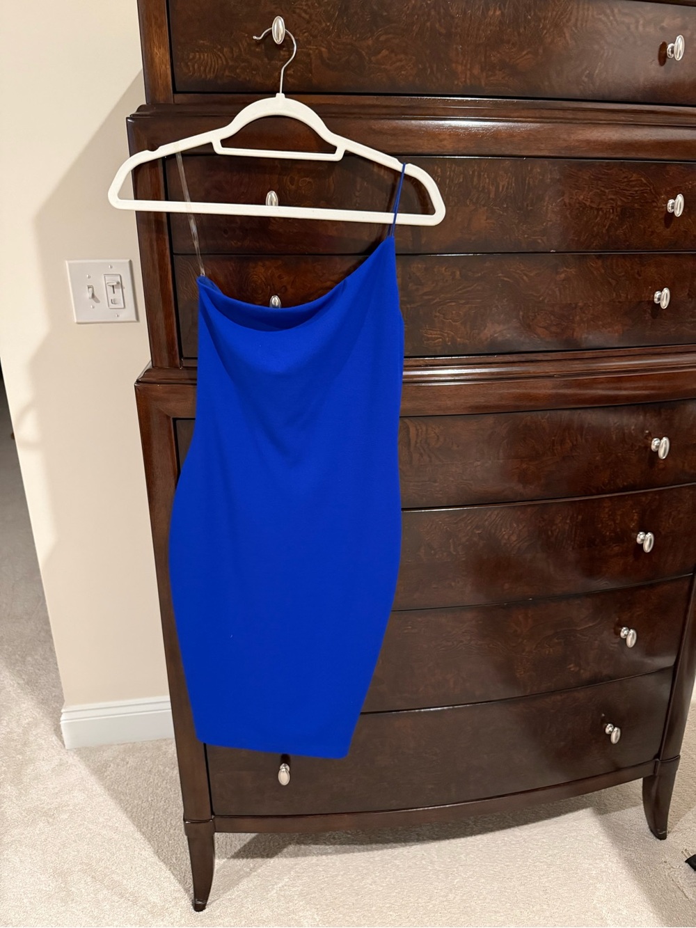Nookie One-Shoulder Dress in Royal Blue never worn